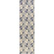 Rivington 96 X 30 inch Blue and Gray Runner, Wool and Cotton