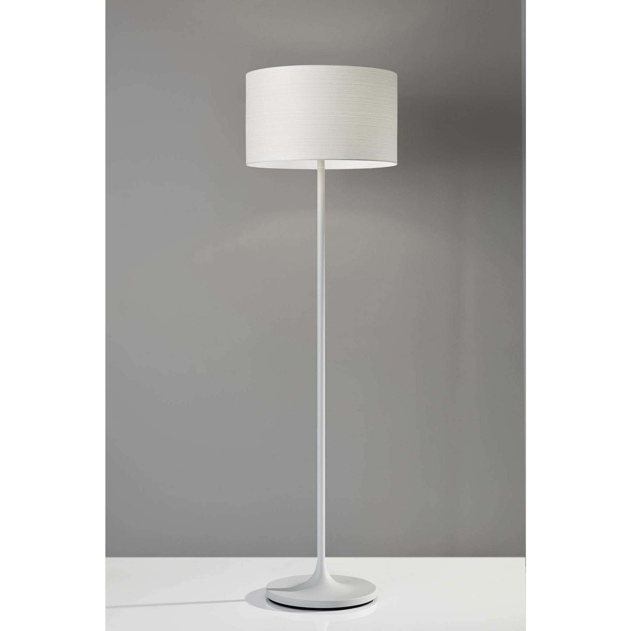 Oslo 60 inch 100.00 watt White Floor Lamp Portable Light