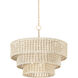 Yorkhill 6 Light 32 inch Vintage Gold Leaf Pendant Ceiling Light