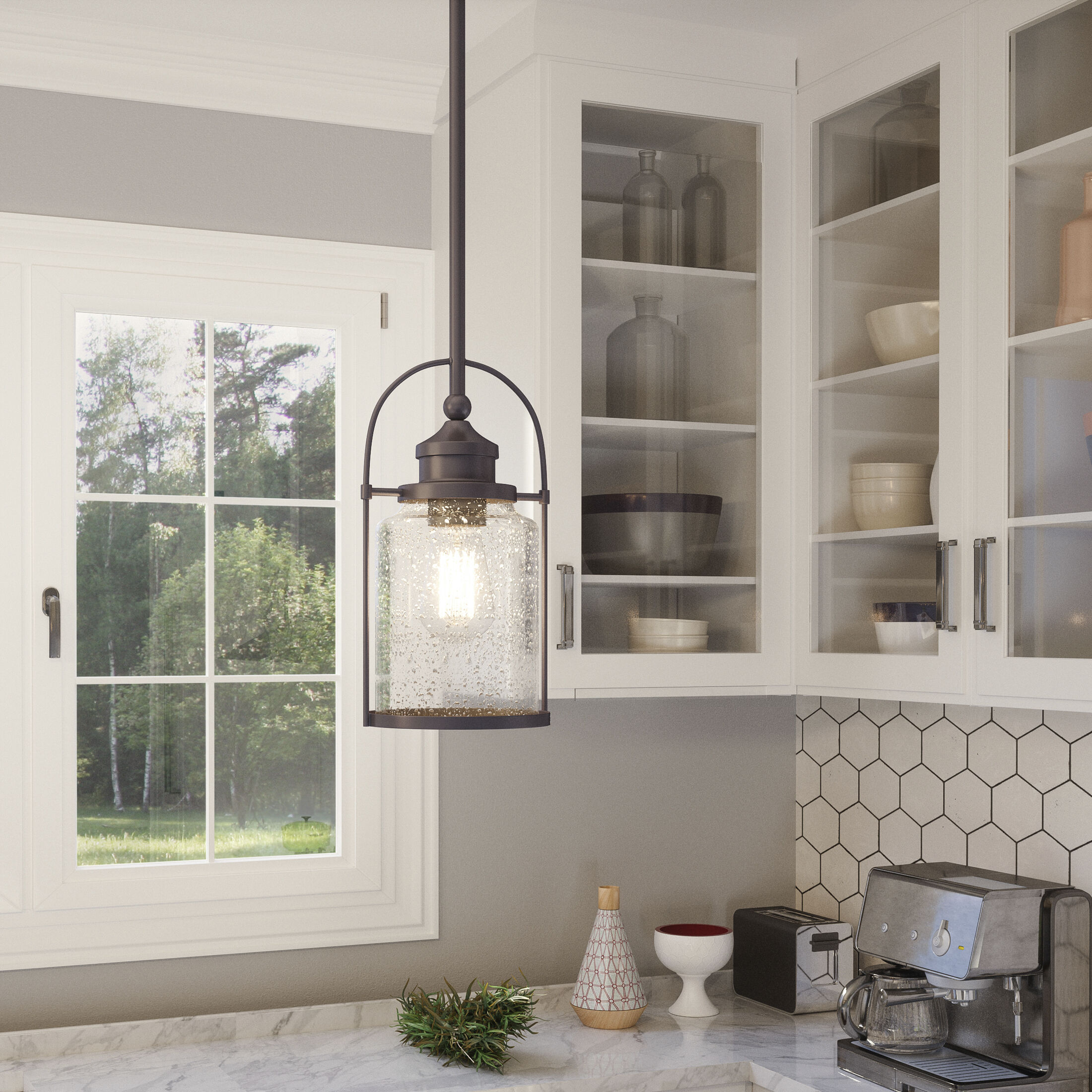 Payson 1 Light 7 inch Western Bronze Mini Pendant Ceiling Light