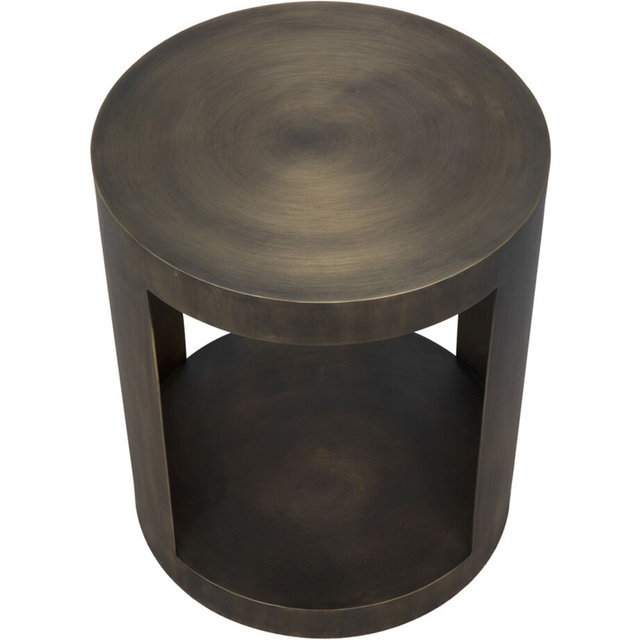 Chrysler 24 X 20 inch Aged Brass Side Table
