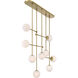 Ursolus 9 Light 43.5 inch Legacy Brass Linear Chandelier Ceiling Light