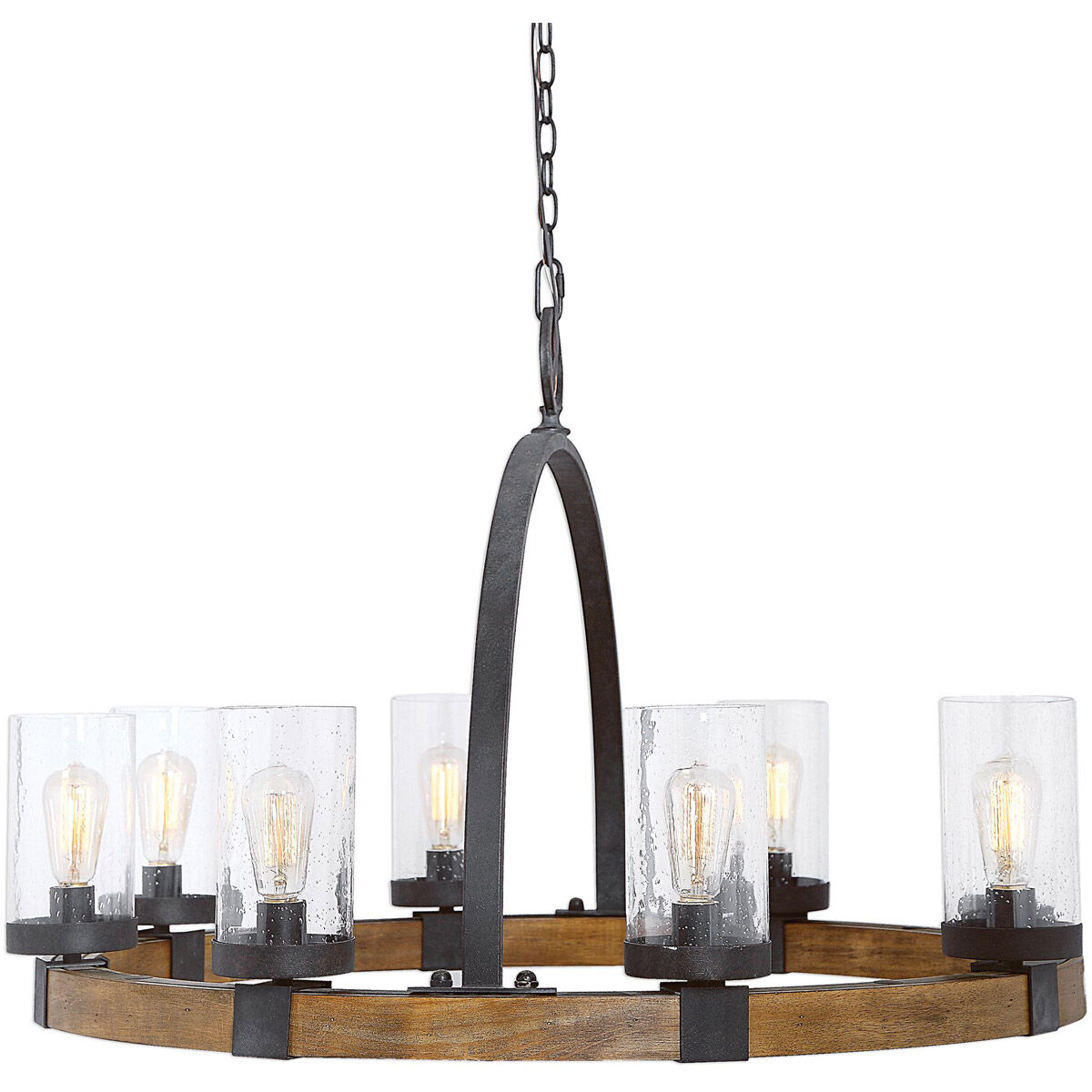 Atwood 8 Light 39 inch Manhattan Finish Pendant Ceiling Light 