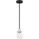 Neighborhood Thatcher 1 Light 5 inch Flat Black/Brushed Polished Nickel Mini Pendant Ceiling Light, Neighborhood Collection