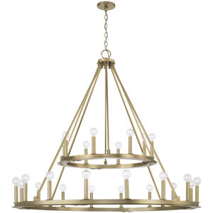 Pearson 24 Light 48 inch Aged Brass Chandelier Ceiling Light
