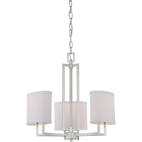 Gemini 3 Light 21 inch Brushed Nickel Chandelier Ceiling Light