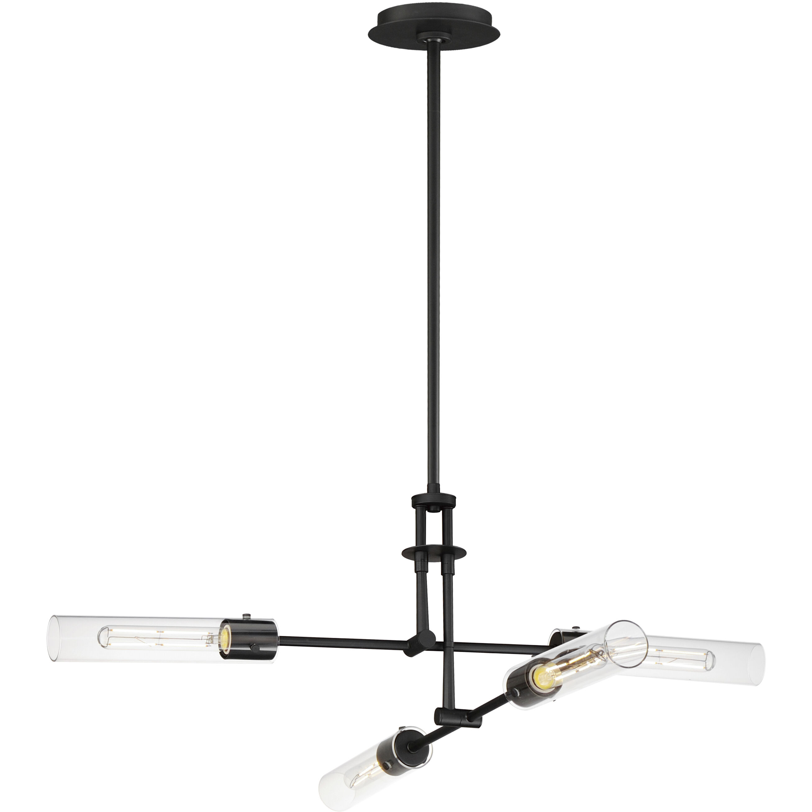 Equilibrium LED 36 inch Black Semi-Flush Mount Ceiling Light