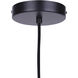 Malek 1 Light 5.88 inch Matte Black Corded Pendant Ceiling Light in Smoked Ribbed Glass