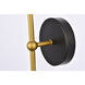 Keely 1 Light 5 inch Black and Brass Bath Sconce Wall Light