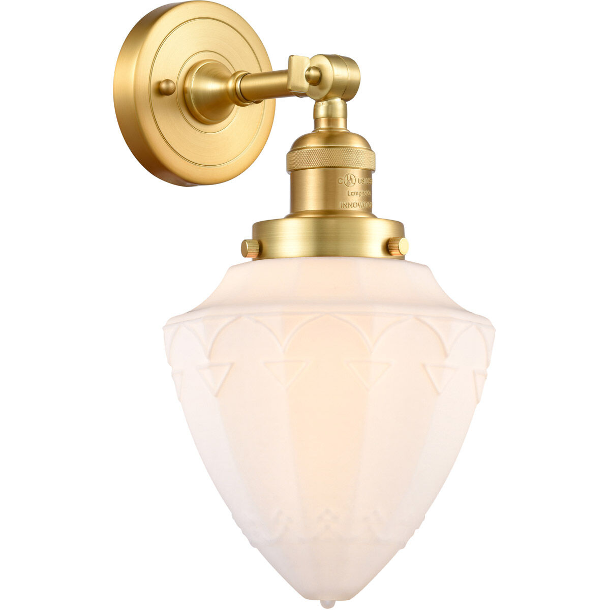 Franklin Restoration Bullet 1 Light 7 inch Satin Gold Sconce Wall Light
