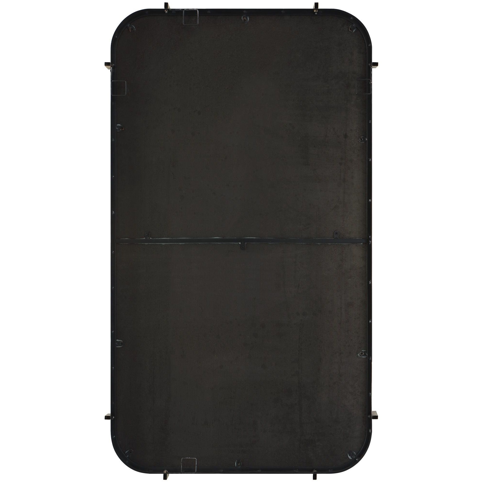 Pali 47.5 X 27.13 inch Black Iron and Antiqued Brushed Gold Mirror