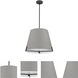 Preston 4 Light 19.25 inch Matte Black with Grey Pendant Ceiling Light