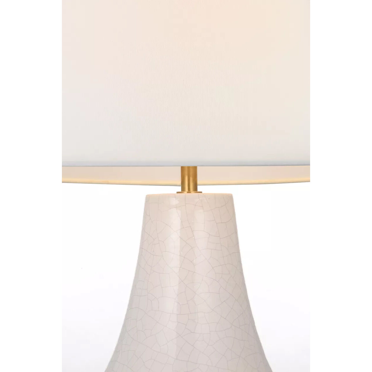 Thomas O'Brien Kefi 25.25 inch 15 watt Crackled Ivory Table Lamp Portable Light