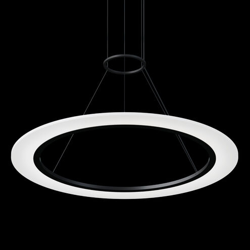 Arctic Rings LED 31 inch Satin Black Ring Pendant Ceiling Light