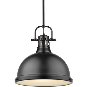 Duncan 1 Light 14 inch Matte Black Pendant Ceiling Light, Large