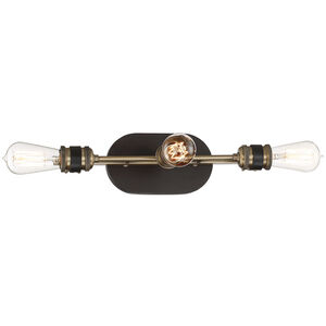 Miles 3 Light 24 inch Vintage Bronze Bath Bar Wall Light