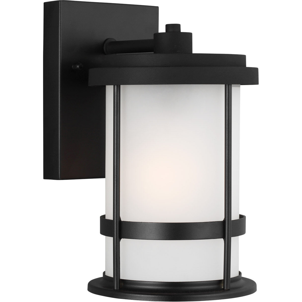 Wilburn 1 Light 10.25 inch Black Outdoor Wall Lantern, Small