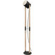 Hornwood 55.08 inch 40 watt Black and Natural Floor Lamp Portable Light