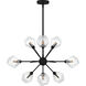 Salvador 9 Light 30 inch Earth Black Chandelier Ceiling Light