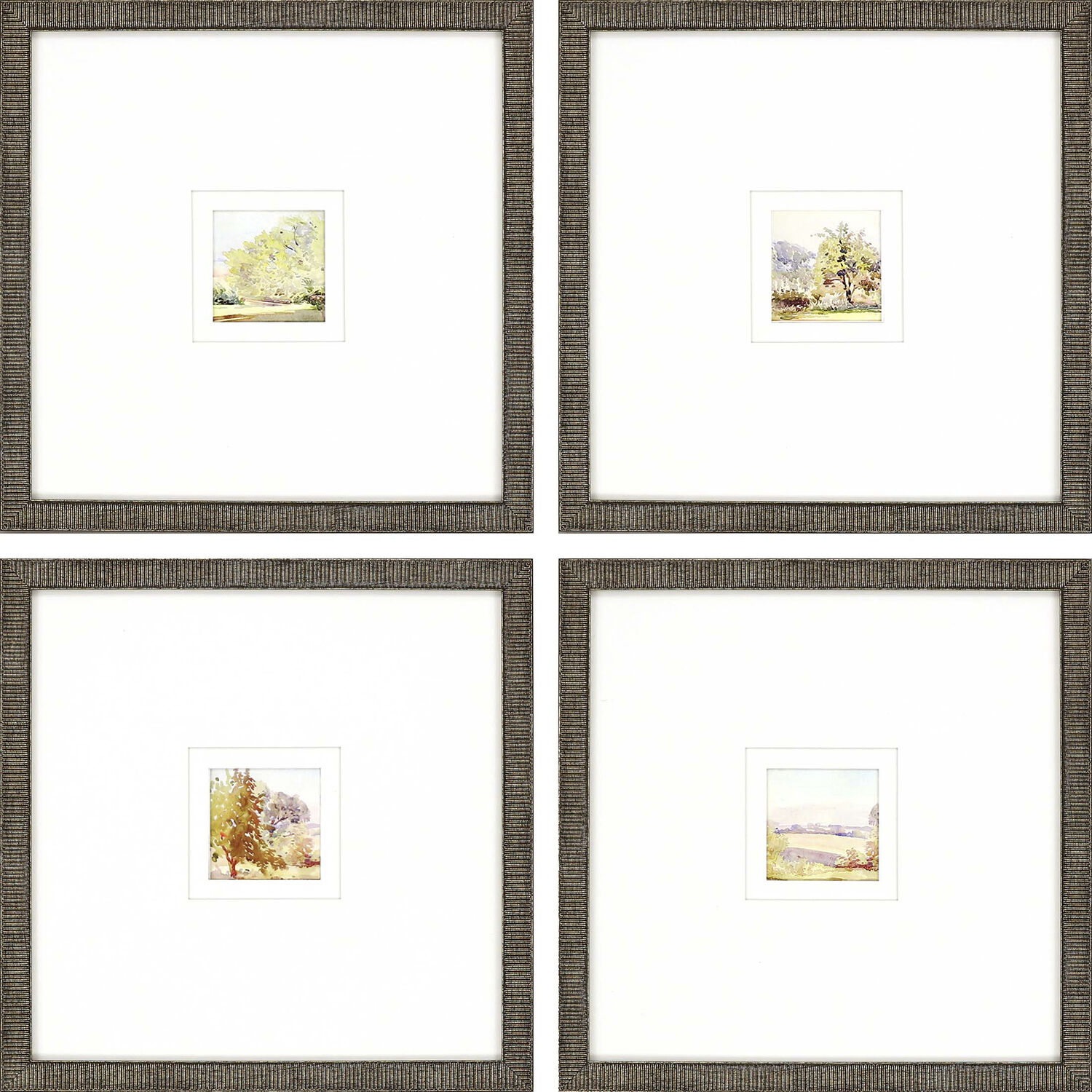 Petite Placid Petite Sunrise Multi and Green and Orange and White Framed Art