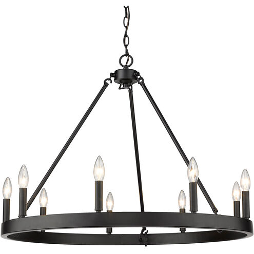 Alastair 9 Light 32 inch Matte Black Chandelier Ceiling Light