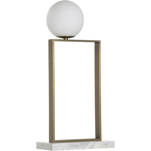 Milano 30 inch 100.00 watt Gold and White/Cream Table Lamp Portable Light