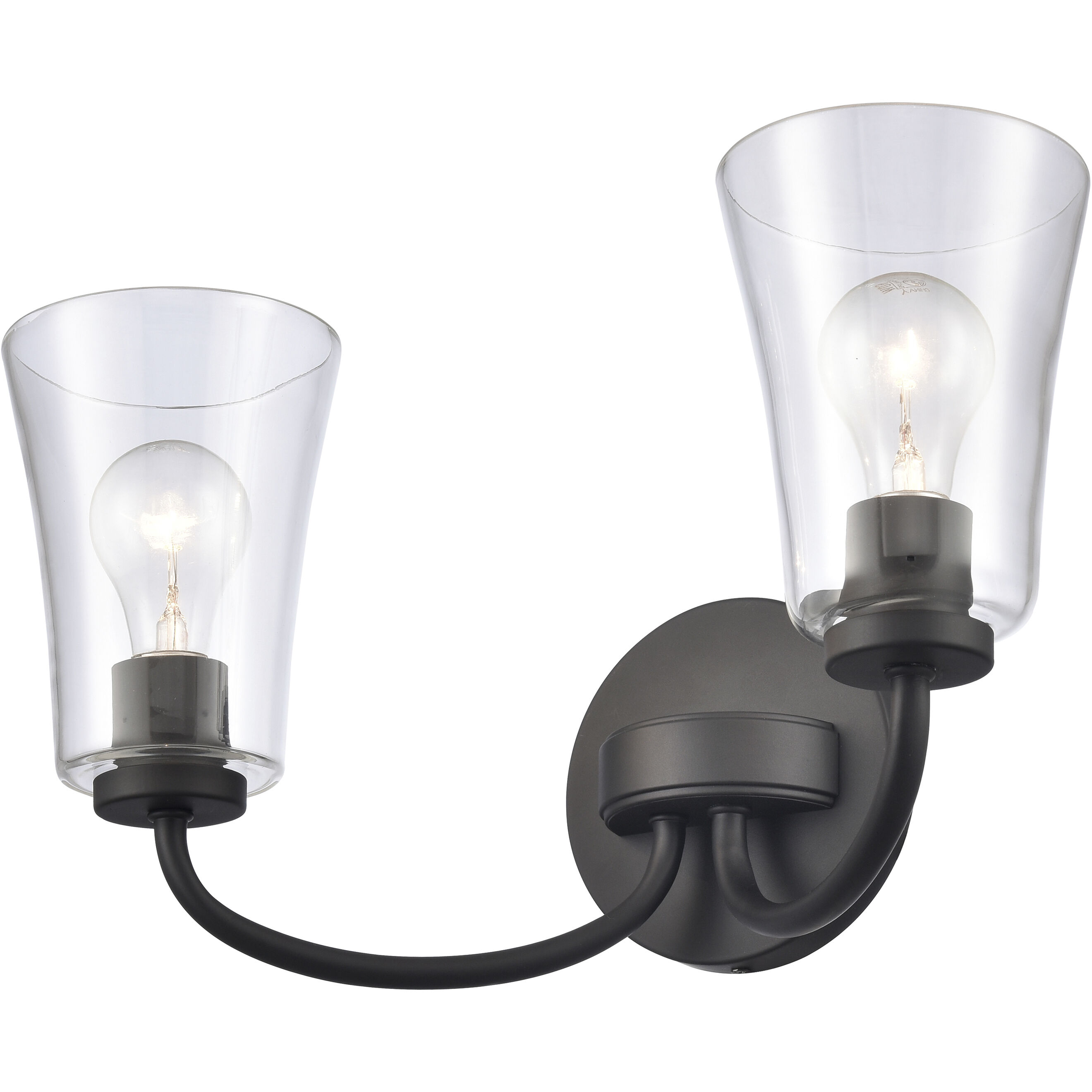 Emily Vanity Light Wall Light in Matte Black