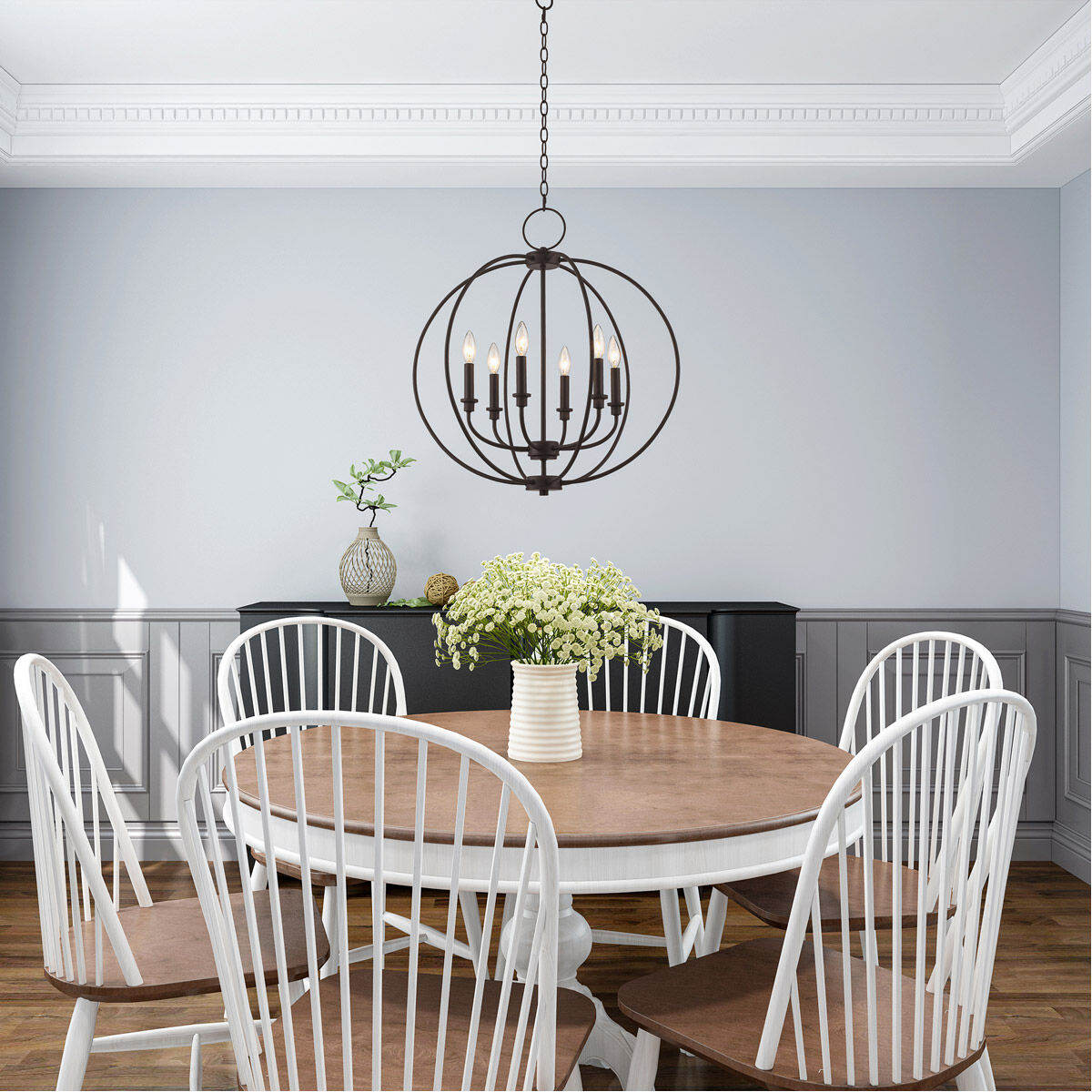 Milania 6 Light 25 inch Bronze Chandelier Ceiling Light