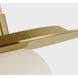 Kelly Wearstler Pertica LED 12 inch Mirrored Antique Brass Disc Pendant Ceiling Light