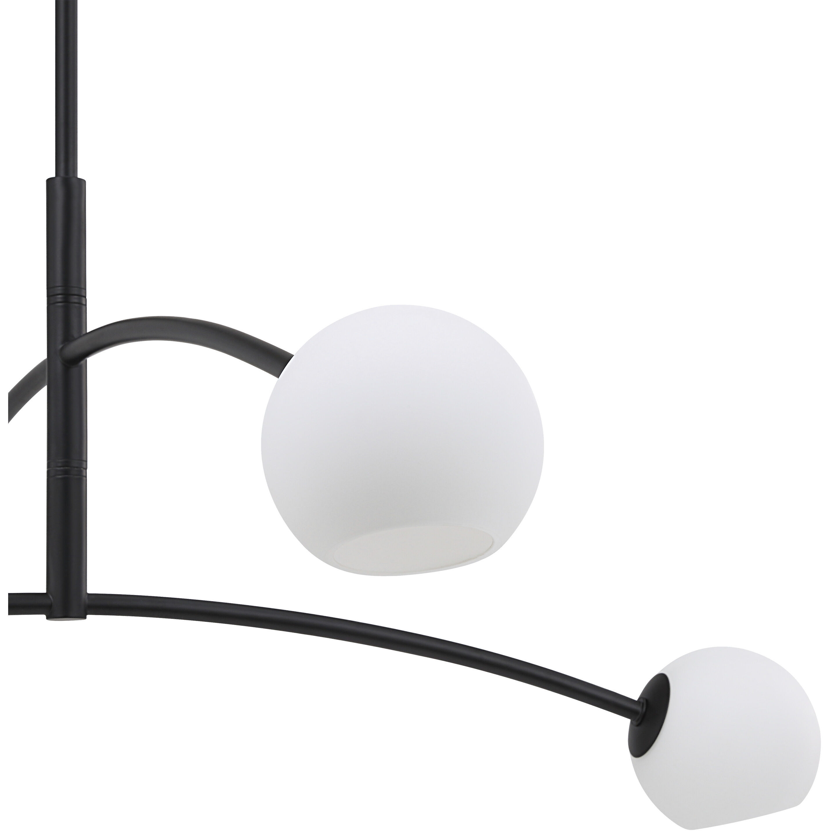 Nube 4 Light 54 inch Matte Black Chandelier Ceiling Light