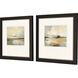 Silent Landscape Blue and Orange and White and Green Framed Art, Propac