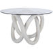 Knotty 54 X 54 inch White with Clear Dining Table