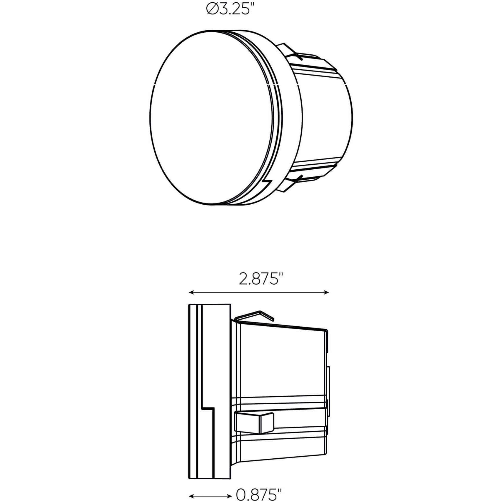 Pearl 120V 3.00 watt White Steplight