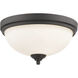 Bordeaux 2 Light 13 inch Bronze Flush Mount Ceiling Light