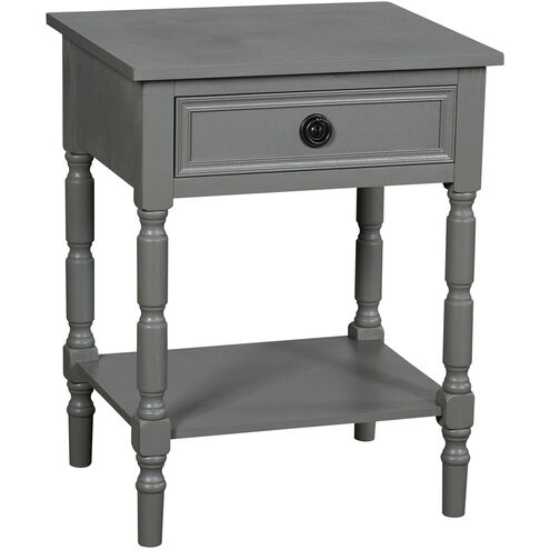 Barrett 24 X 19 inch Carbon Gray and Black Accent Table