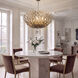 Merylmint 8 Light 28 inch Painted Aged Brass Indoor Pendant Ceiling Light