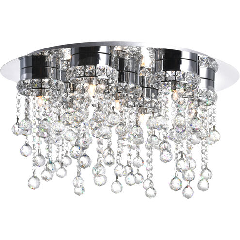 Monica 7 Light 24 inch Chrome Flush Mount Ceiling Light