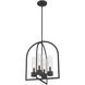 Evandrel 4 Light 16 inch Matte Black Pendant Ceiling Light