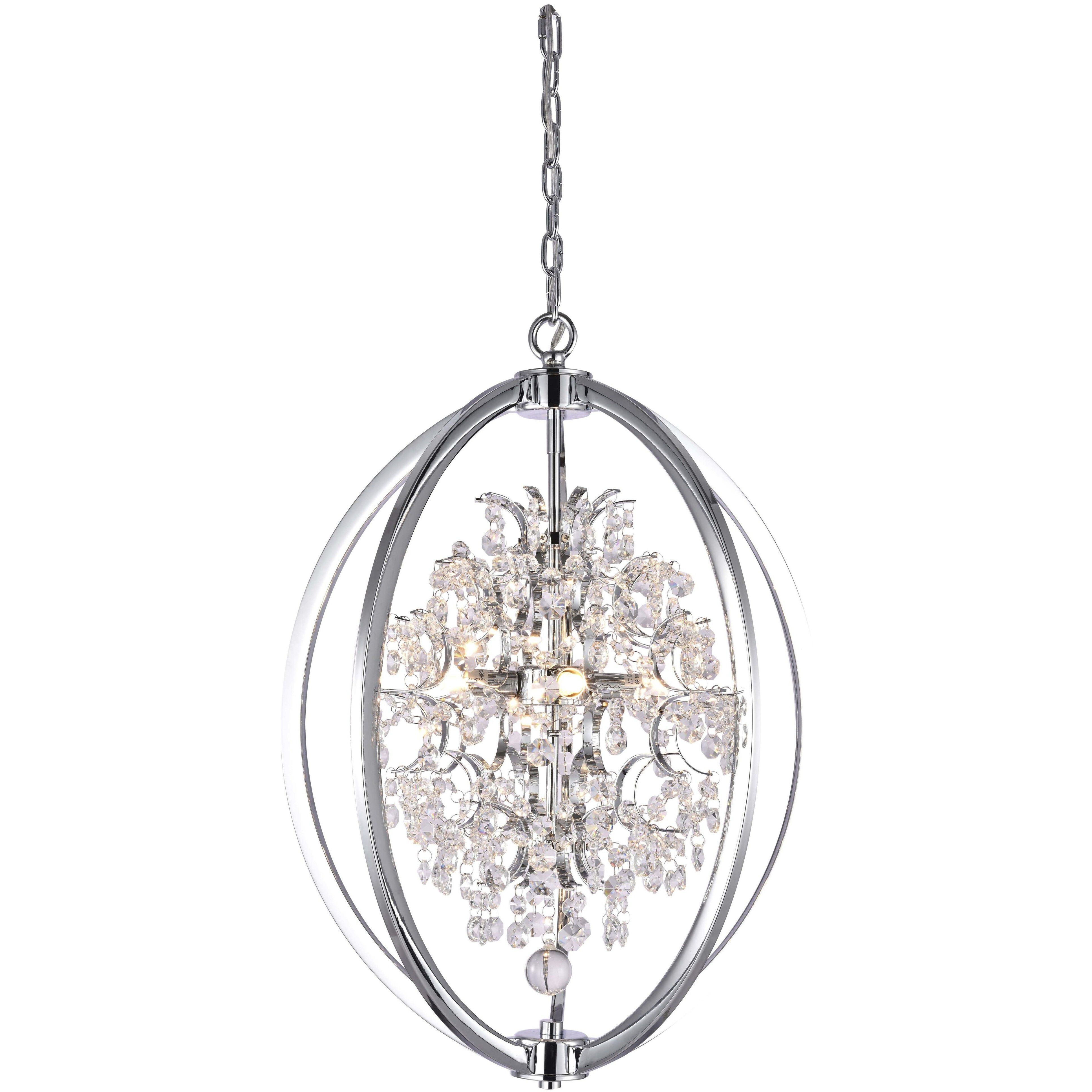 Canada 4 Light 18 inch Chrome Chandelier Ceiling Light