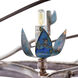 Alpine 14 Light Osprey Brown and Tiffany Green Patina Chandelier Ceiling Light