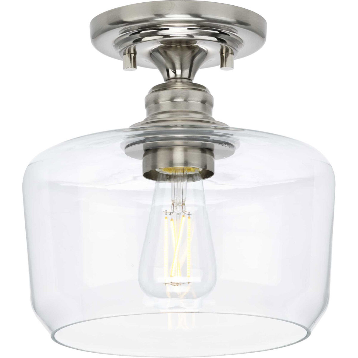 Aiken 1 Light 9 inch Brushed Nickel Flush Mount Ceiling Light