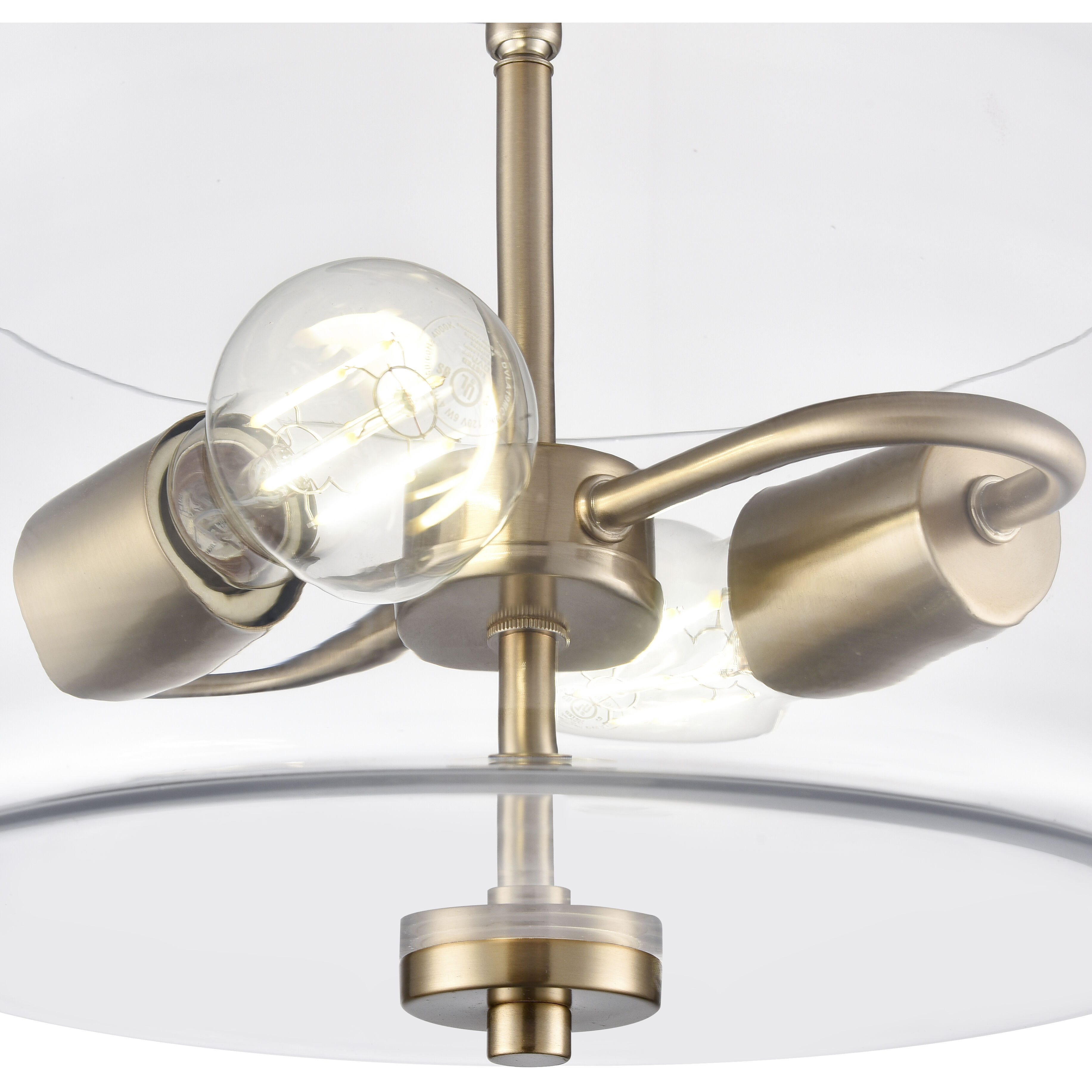 Verlana 2 Light 11 inch Modern Gold Semi-Flush Mount Ceiling Light