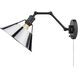 Orwell 1 Light 10 inch Matte Black Articulating Wall Sconce Wall Light in Chrome, Adjustable