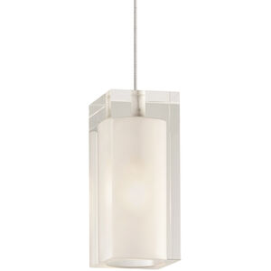 Solitude LED 3 inch Chrome Low-Voltage Pendant Ceiling Light in Frost, Monopoint