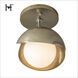 Brooklyn 1 Light 6 inch Modern Brass and Modern Brass Semi-Flush Ceiling Light