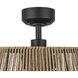 Isla 24 inch Matte Black/Braided Rope Ceiling Fan in Matte Black and Braided Rope