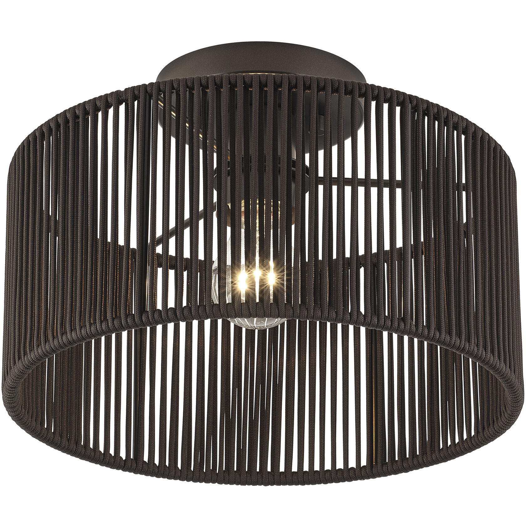 Acordia 1 Light 12 inch English Bronze Semi Flush Mount Ceiling Light, Medium