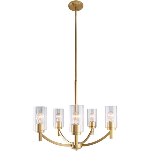 Devora 5 Light 24 inch Antique Gold Chandelier Ceiling Light