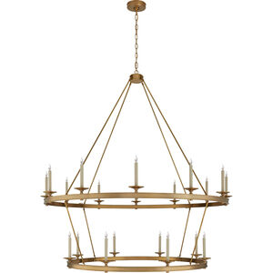 Chapman & Myers Launceton 20 Light 63.5 inch Antique-Burnished Brass Two Tiered Chandelier Ceiling Light, XXL