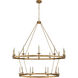 Chapman & Myers Launceton 20 Light 63.5 inch Antique-Burnished Brass Two Tiered Chandelier Ceiling Light, XXL
